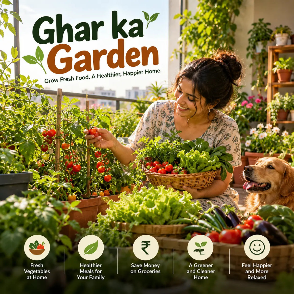 Grow 25+ vegetables and herbs on your balcony or terrace